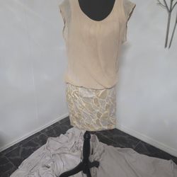 Gold And Beige Dress
