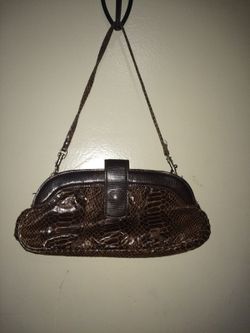 ALDO Brown Python Purse
