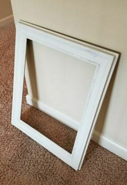 White Hard Wood Decorative Frame - 23 x 18