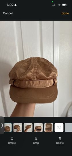 Bronze Quilted Satin Newsboy Cap