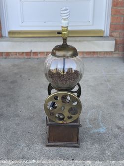 Lamp Living Room Decoration With Coffee Beans In Glass