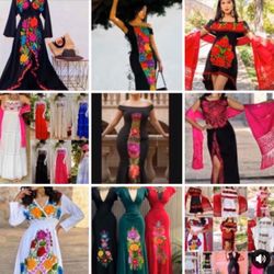Vestidos Bordados Méxicanos Beautiful Mexican Dresses  Precios Varian - Prices Vary