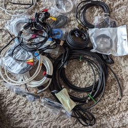 Lot Of Audio And Video Cords
