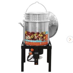 LOCO 60 qt. SureSpark Crawfish Boiler with Basket and Stand