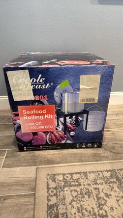 Creole Feast Outdoor Propane Boiling Kit - 80 qt boil pot/60 qt basket