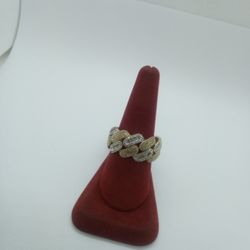 10K Two-tone Diamond Ring
