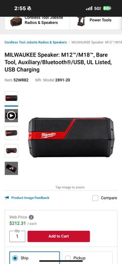 M 18/M 12 Battery Operated Radio $100 slightly used