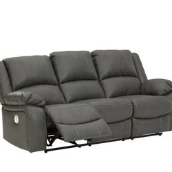 Calderwell Gray Power Reclining Sofa

