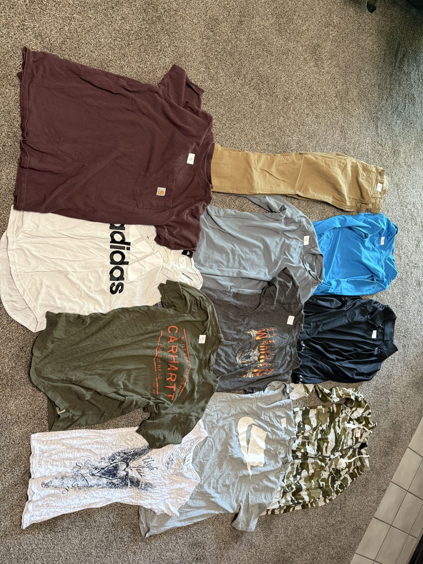 Carhartt, Nike, Adidas And Under Armour Clothes