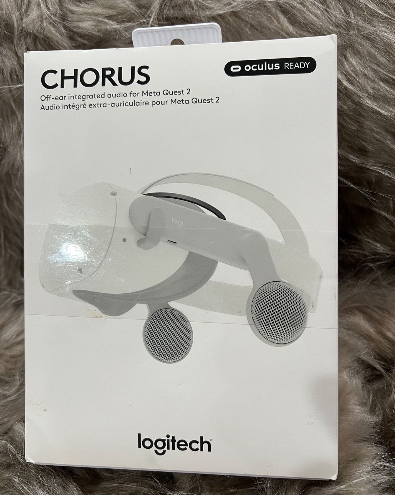 Logitech Chorus VR Off-Ear Headset for Meta Quest 2, Designed for Gaming and VR Fitness, Lightweight, Open air immersive Audio, flip to Mute, USB-C pa
