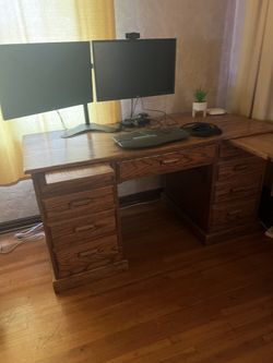 Solid Oak Handmade Desk