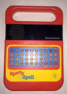 Vintage Texas Instruments Speak & Spell w/Box & Instructions