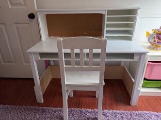 🪑 Kids Desk & Chair Set – White