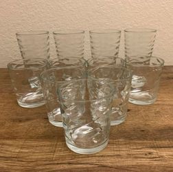 12-Pcs Attractive Rippled Textured Glass Tumbler (4-Pc)  & Rock Glass (6-Pc) Set