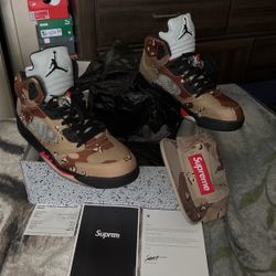 JORDAN 5’s SUPREME DESERT CAMO DEAD💀STOCK NEW