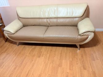 Leather two tone couch