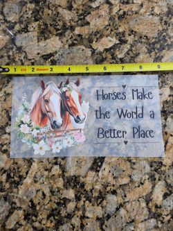 DTF T-shirt/Bag Transfer "Horses Make the World a Better Place"