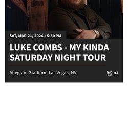 Luke Combs Floor (GA) Ticket - Las Vegas