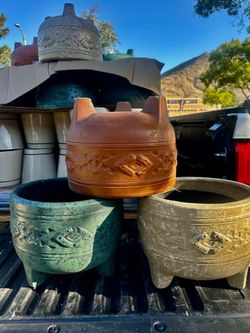 maceta de molcajete de barro