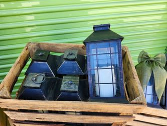 Fall wedding rustic moody wooden crates and  lanterns