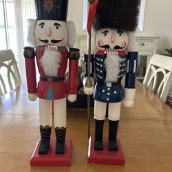 2 Large Nutcracker Decorations 