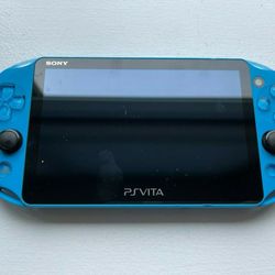 Sony Playstation PS Vita 2000 Slim PCH-2000 - Aqua Blue *Very Good* + Charger