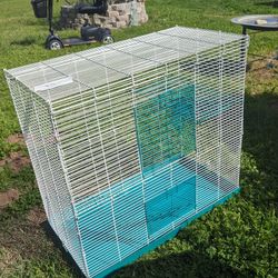 Large Metal Wire Pet Cage with Dual Access Doors - Perfect for Small Animals


