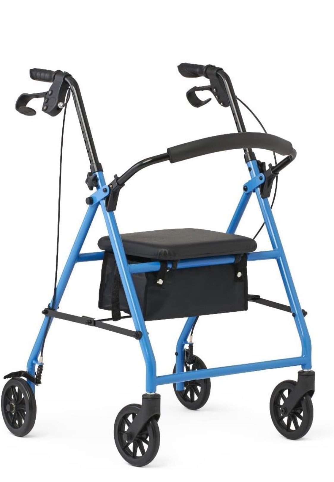 Lightweight Folding Steel Rollator Walker with Seat