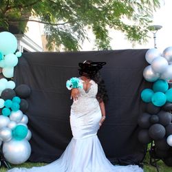 Silver/ Grey Prom Dress