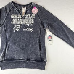 Seahawks Girls Teen Large 14 Sweatshirt Glitter Gray