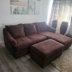 Brown Cloth Sofa
