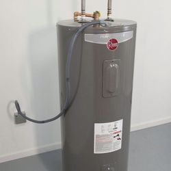50 gallon rheem electric water heater with PRO install! brand new