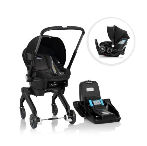EVENFLO SHYFT DualRide Infant Car Seat and Stroller Combo (Beaufort Black)