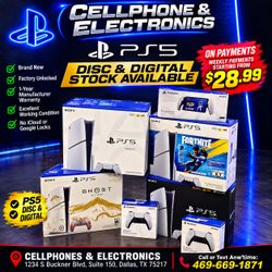 PS5 Digital & Disc 1TB Brand New Bundles - Finance Options available (weekly payment starting from $28.99) 🤩✅