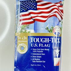 Tough-Tex American Flag with Sewn Stripes and Embroidered Stars by Annin,3' x 5'