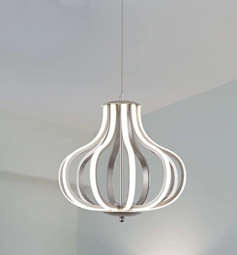 Illuminati Silver Modern Chandelier LED Pendant Lights.