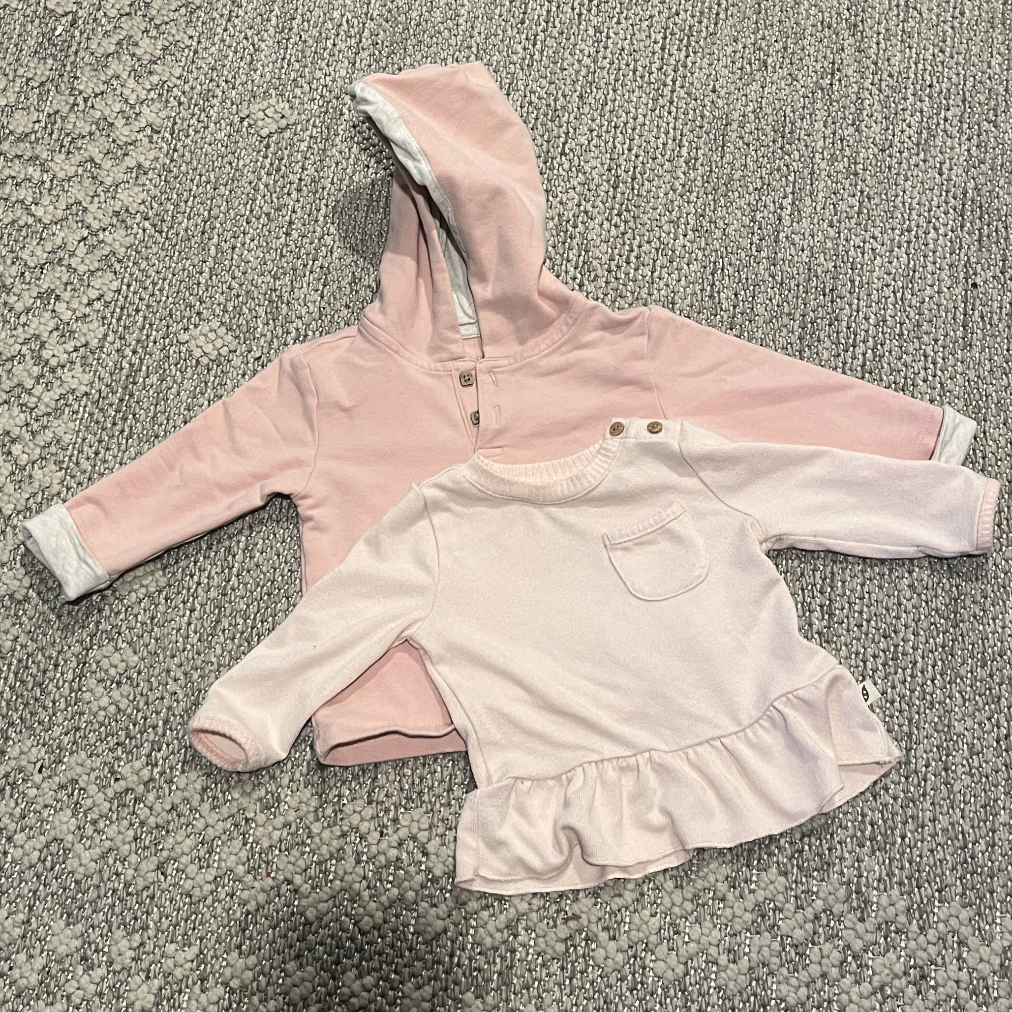 Easy Peasy Baby Girl 6-9 Months Pink Top Hoodie Infant