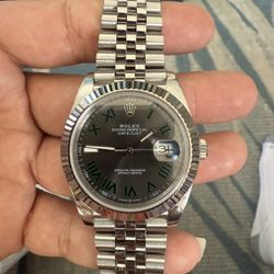 Rolex Datejust 41mm Stainless Steel 126334 GRJ Wimbledon