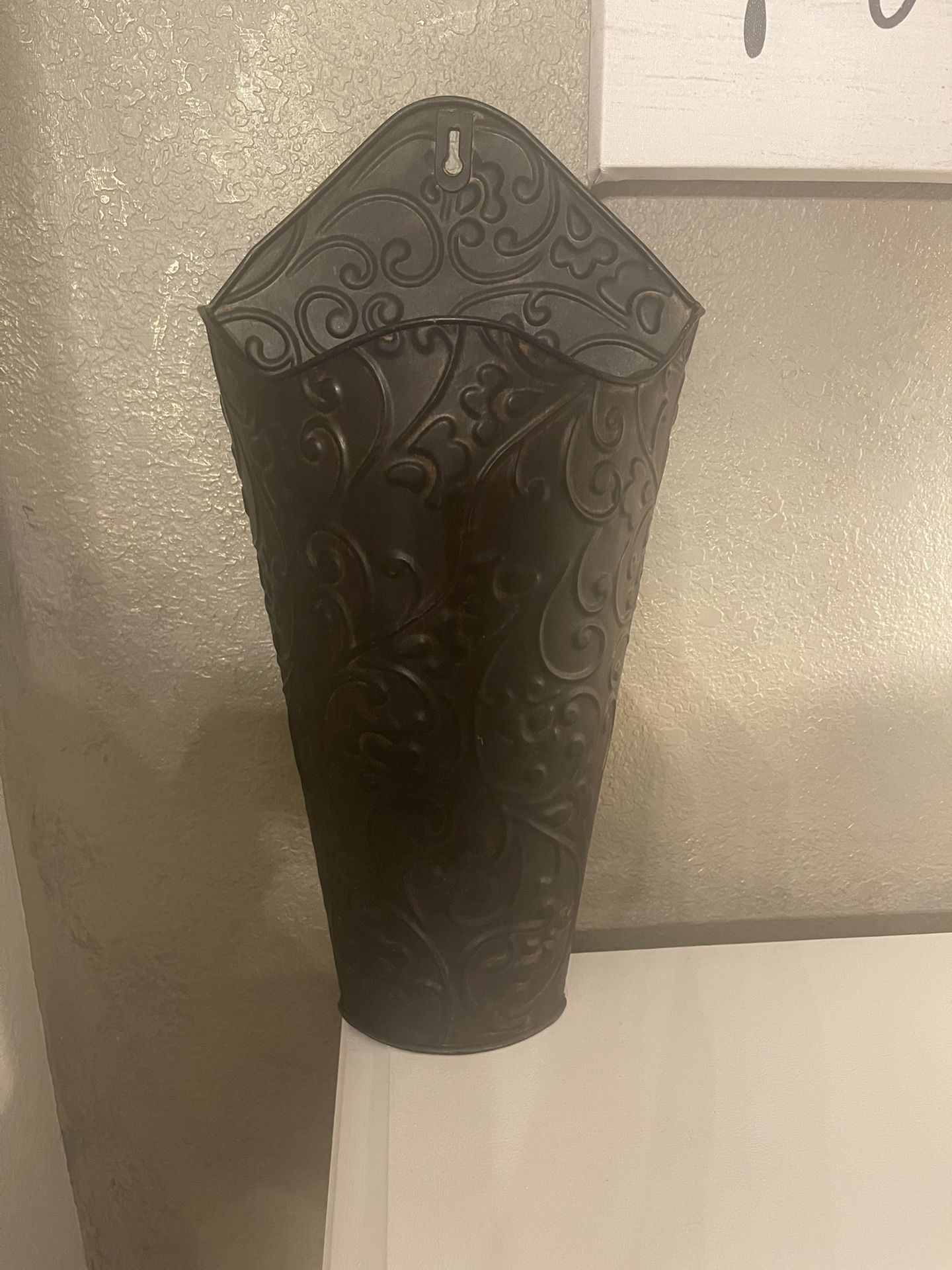 2 Oil Rubbed Bronze Vases 