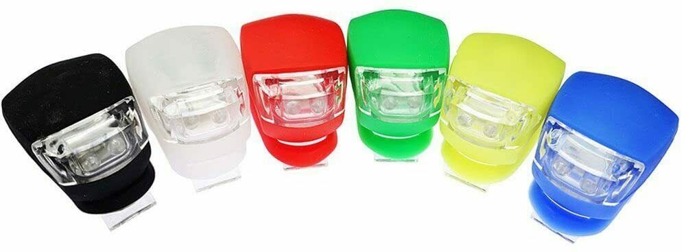 Silicone Bike Safety Head and Tail Lights, also for Running,. Strollers, Fishing Rods, Pets, ETC!!