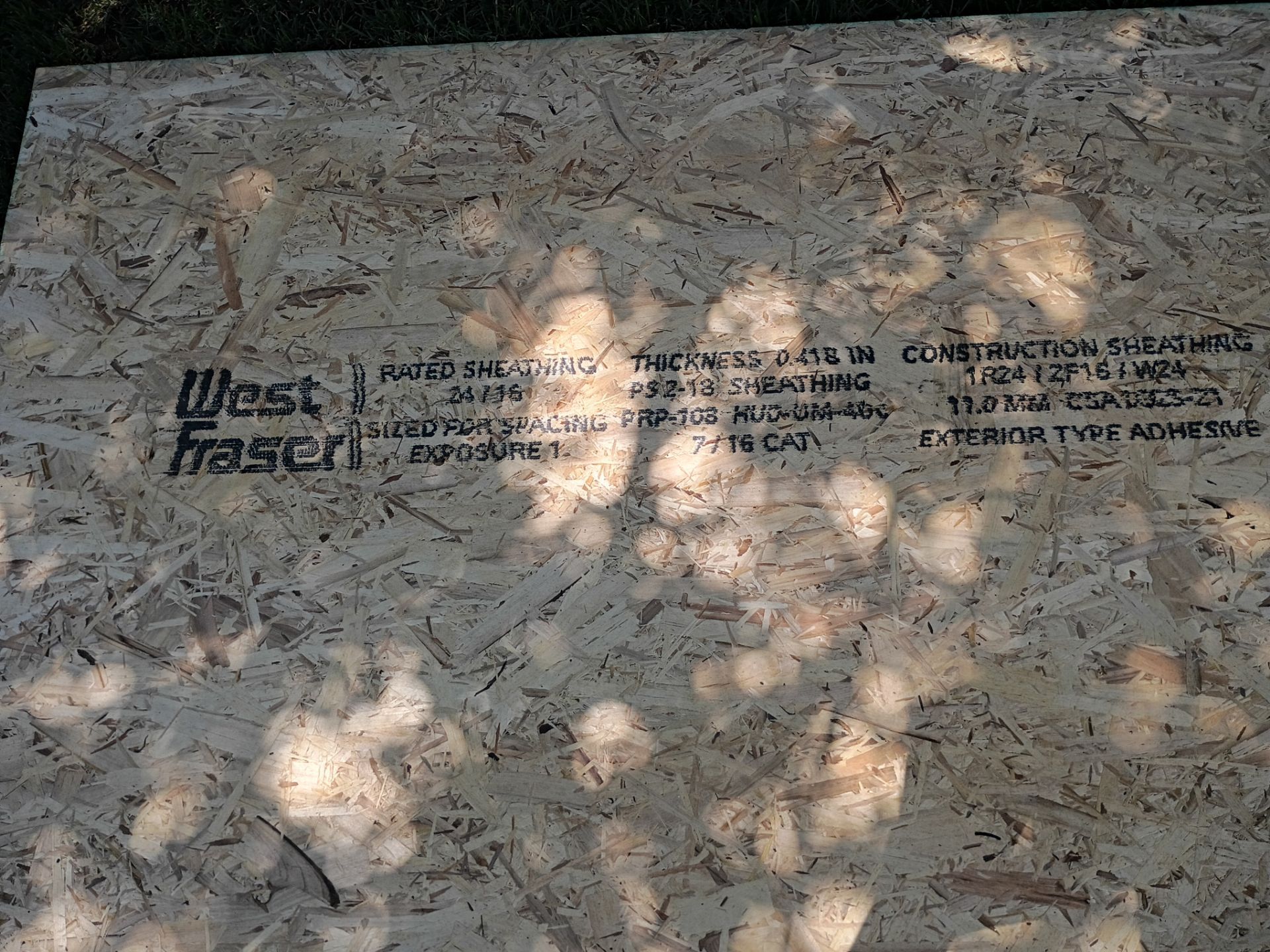 Rated sheathing
