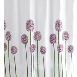 White And Purple Shower Curtain Fabric