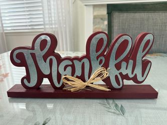 Fall wood thankful sign decor