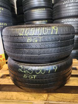 265 50R 19 BRIDGESTONE ALENZA RUN FLAT TIRES 2655019 USED TIRES (PAIR) MOUNT BALANCE INCLUDED
