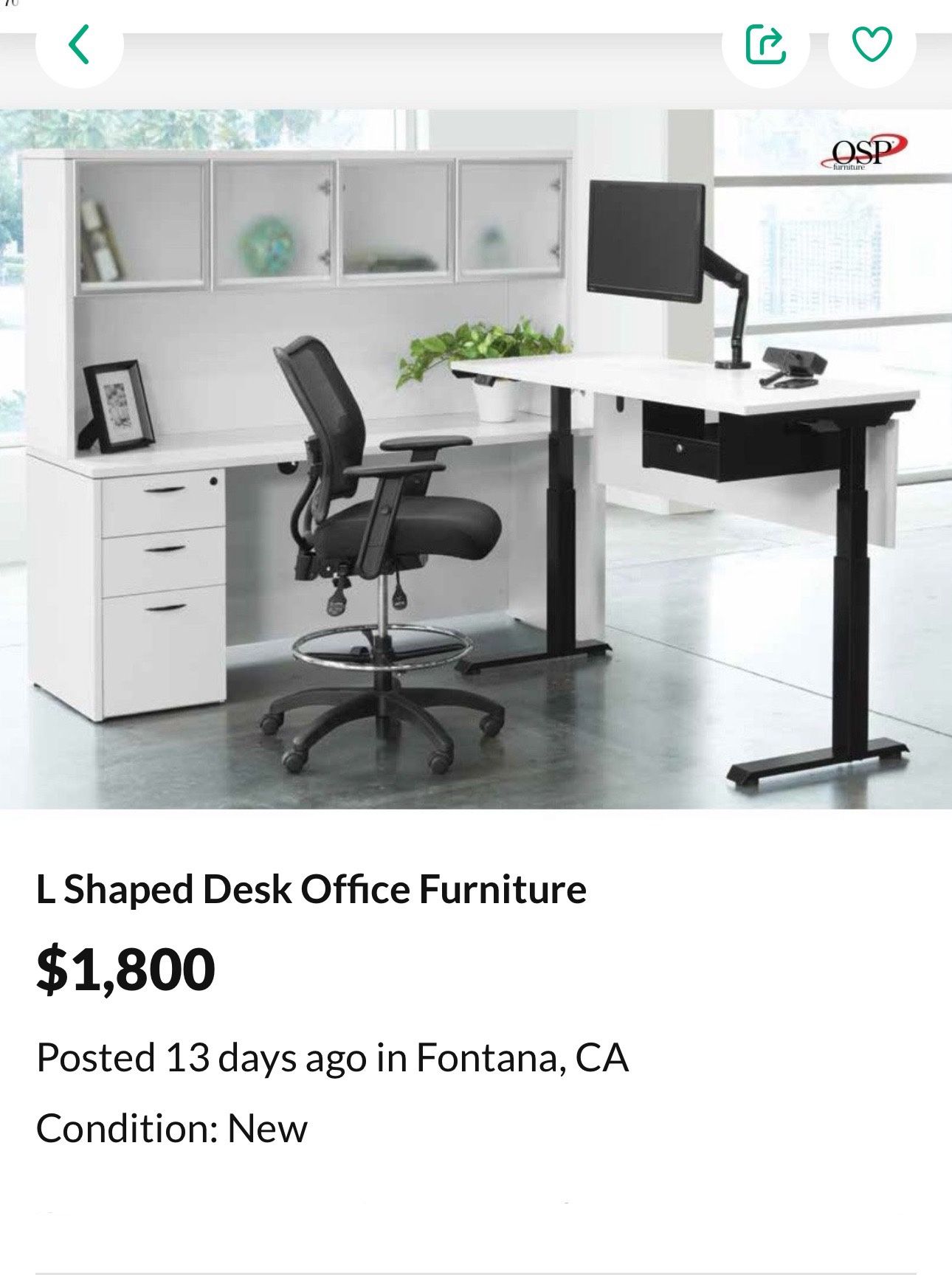 L Shaped Electrical Desk Office Furniture