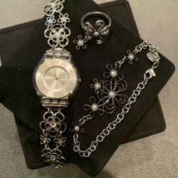 Swatch Set - Watch, Ring, Necklace, Bracelet 