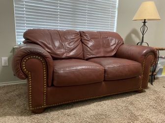 Leather Loveseat by Drexel