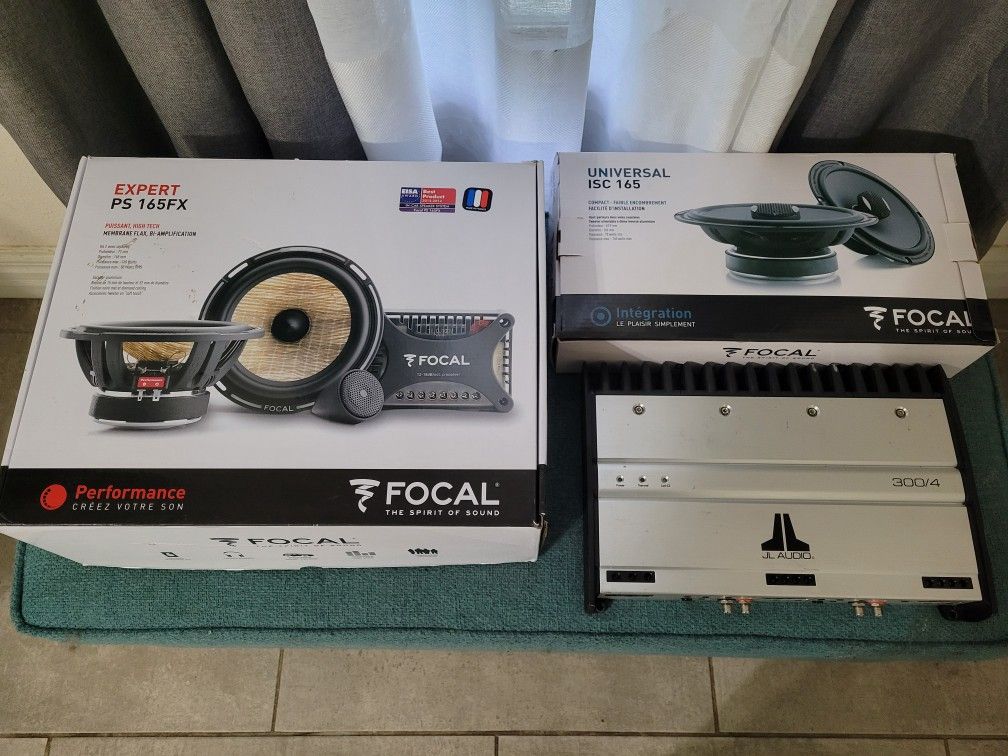 JL Audio 300/4 & Focal 6.5 Components Speakers