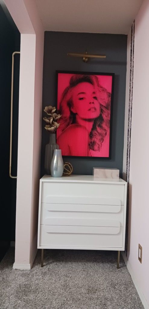 Hot Pink Woman Modern Art