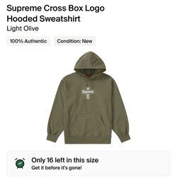 Supreme Cross Box Logo Hoodie Size LARGE for Sale in Suwanee